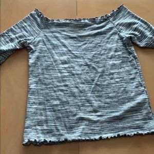 Off the shoulder crop top.